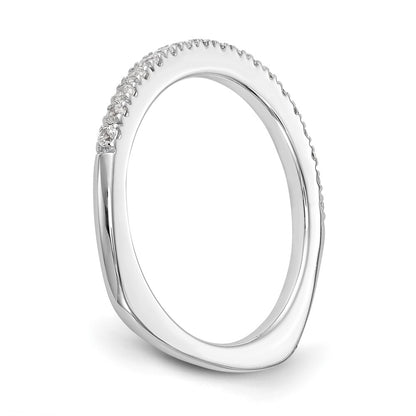 14k White Gold Real Diamond Wedding Band