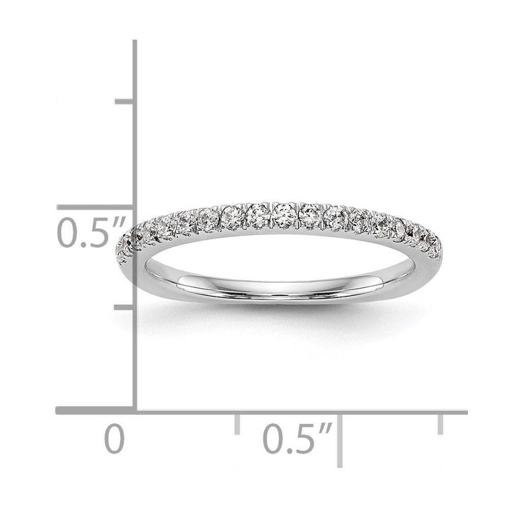 14k White Gold Real Diamond Wedding Band