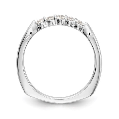 14K White Gold Real Diamond Wedding Band