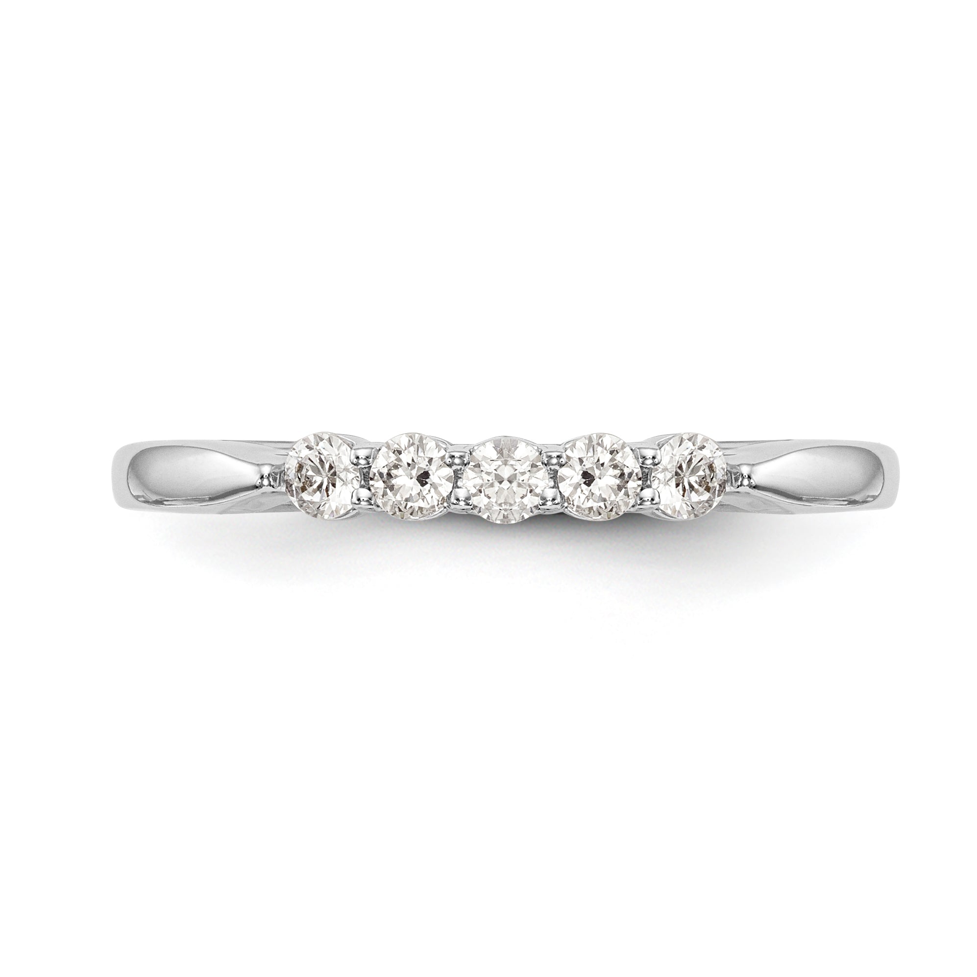 0.25ct. CZ Solid Real 14K White Gold Wedding Wedding Band Ring
