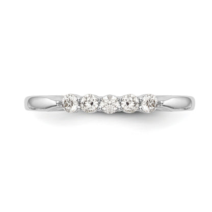 0.25ct. CZ Solid Real 14K White Gold Wedding Wedding Band Ring