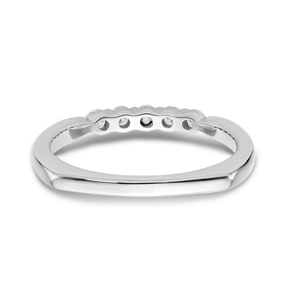 0.25ct. CZ Solid Real 14K White Gold Wedding Wedding Band Ring