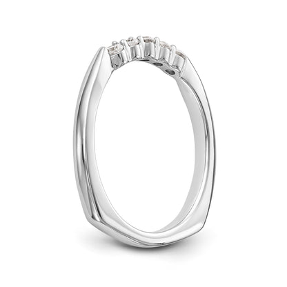 0.25ct. CZ Solid Real 14K White Gold Wedding Wedding Band Ring