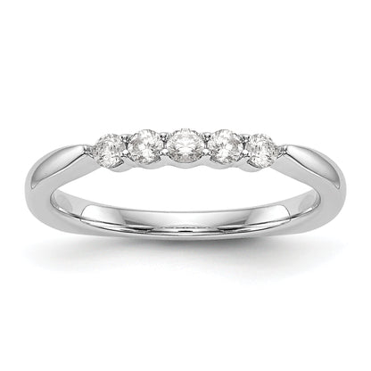 0.25ct. CZ Solid Real 14K White Gold Wedding Wedding Band Ring
