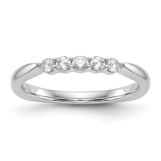 0.25ct. CZ Solid Real 14K White Gold Wedding Wedding Band Ring