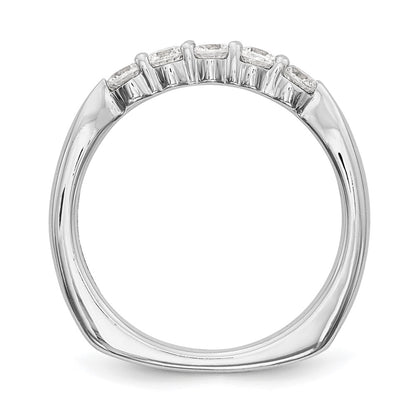 14K White Gold Real Diamond Wedding Band