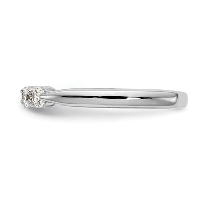 14K White Gold Real Diamond Wedding Band