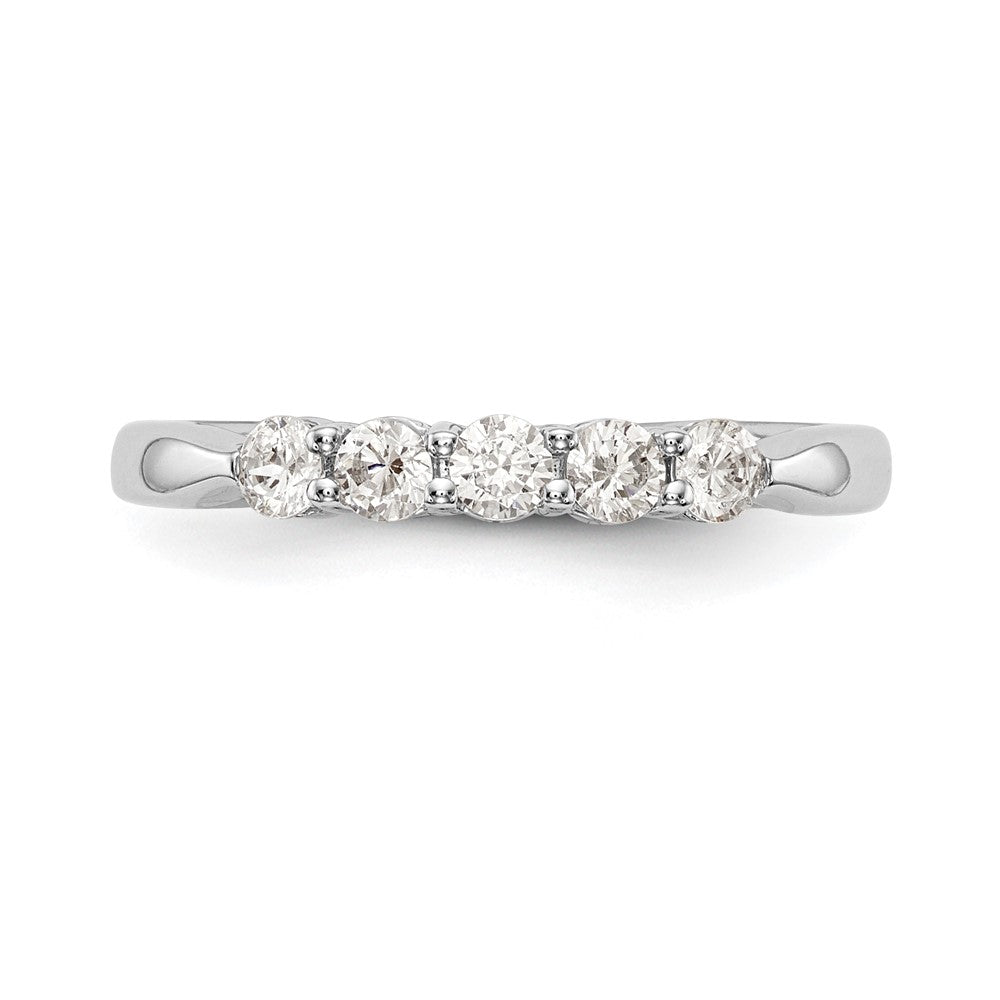 14K White Gold Real Diamond Wedding Band