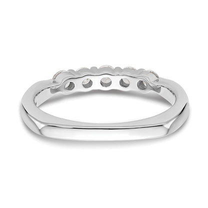 14K White Gold Real Diamond Wedding Band