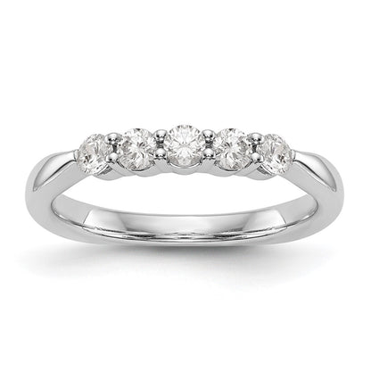 14K White Gold Real Diamond Wedding Band