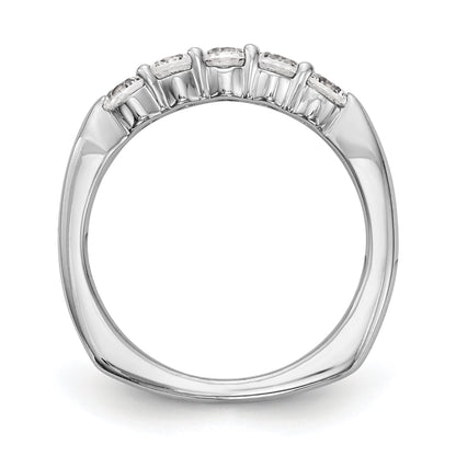0.75ct. CZ Solid Real 14K White Gold Wedding Wedding Band Ring