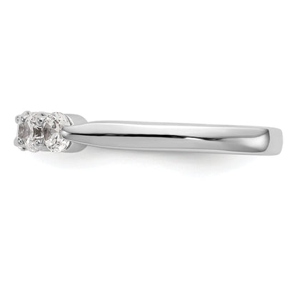 0.75ct. CZ Solid Real 14K White Gold Wedding Wedding Band Ring