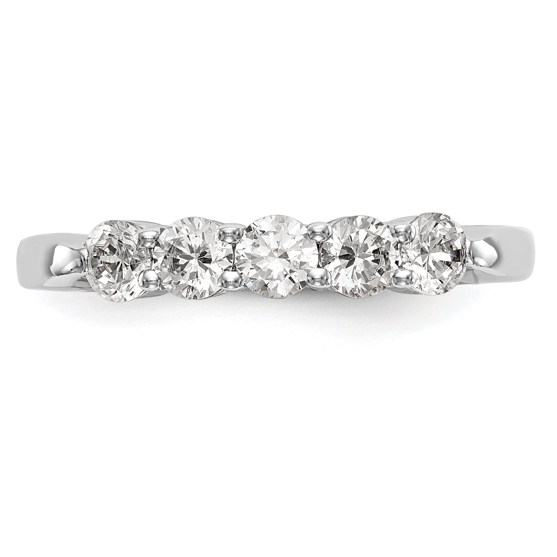 0.75ct. CZ Solid Real 14K White Gold Wedding Wedding Band Ring