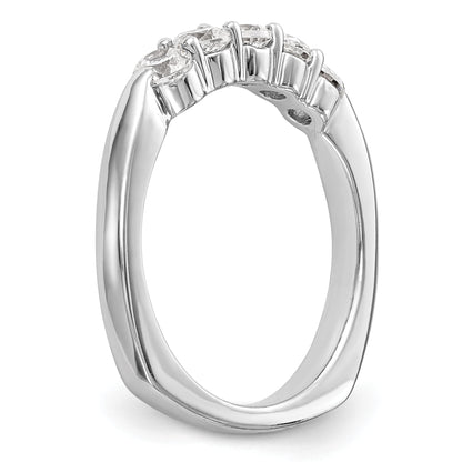 0.75ct. CZ Solid Real 14K White Gold Wedding Wedding Band Ring
