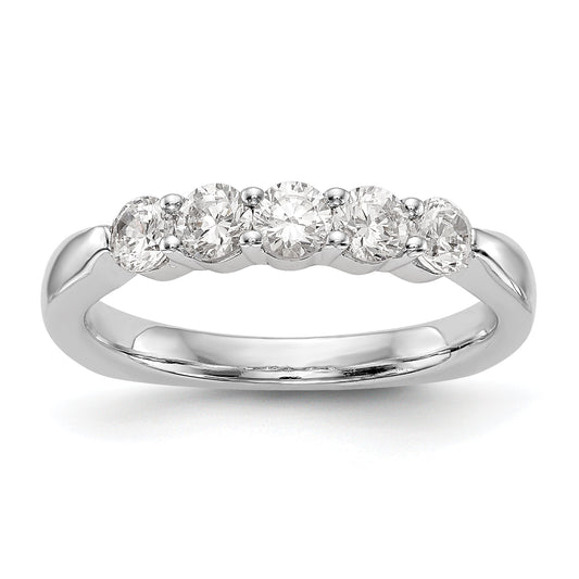 0.75ct. CZ Solid Real 14K White Gold Wedding Wedding Band Ring