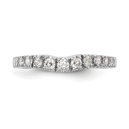 0.42ct. CZ Solid Real 14K White Gold Wedding Wedding Band Ring