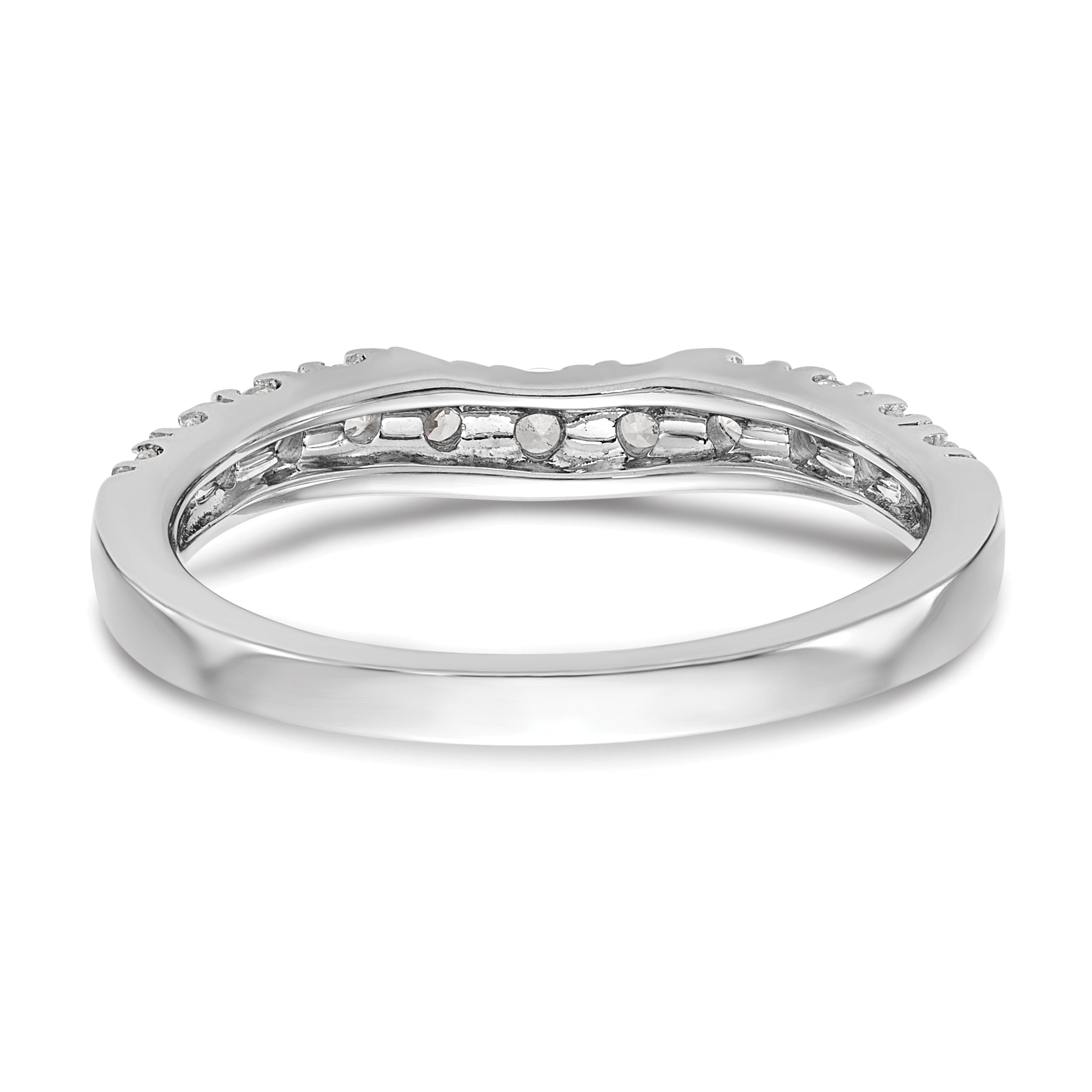 0.42ct. CZ Solid Real 14K White Gold Wedding Wedding Band Ring
