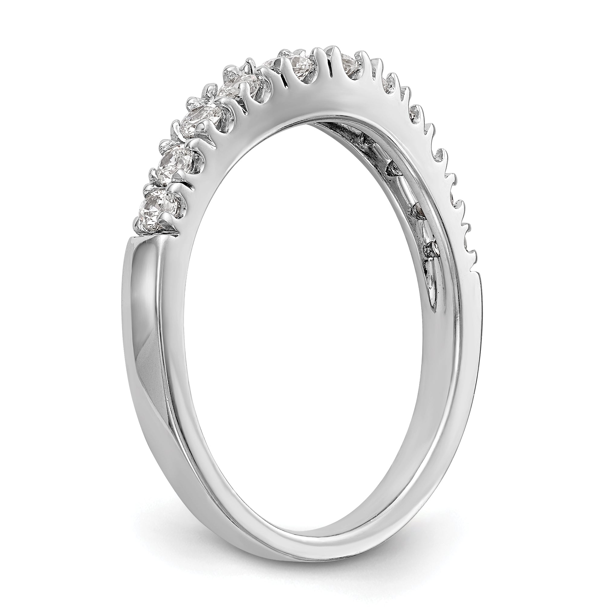 0.42ct. CZ Solid Real 14K White Gold Wedding Wedding Band Ring