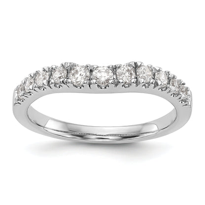 0.42ct. CZ Solid Real 14K White Gold Wedding Wedding Band Ring