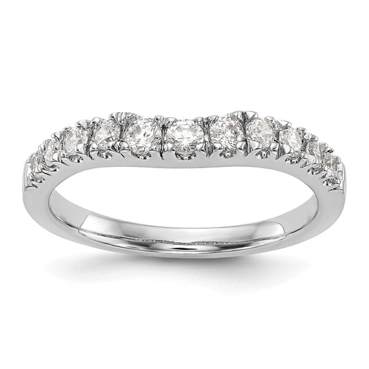 0.42ct. CZ Solid Real 14K White Gold Wedding Wedding Band Ring