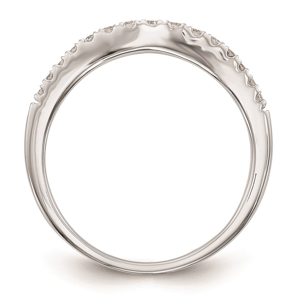 14K White Gold Real Diamond Wedding Band