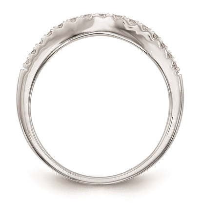 14K White Gold Real Diamond Wedding Band