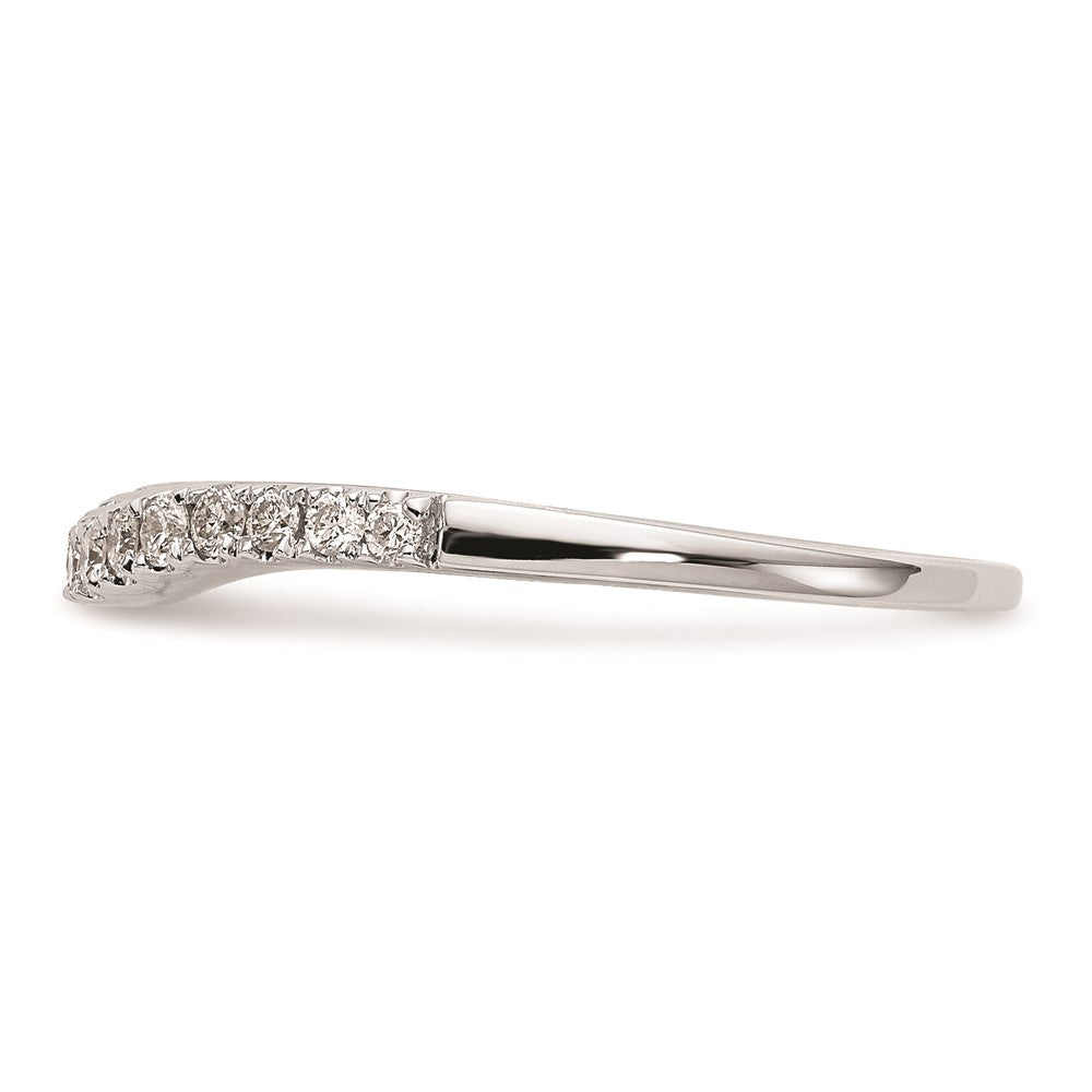 14K White Gold Real Diamond Wedding Band