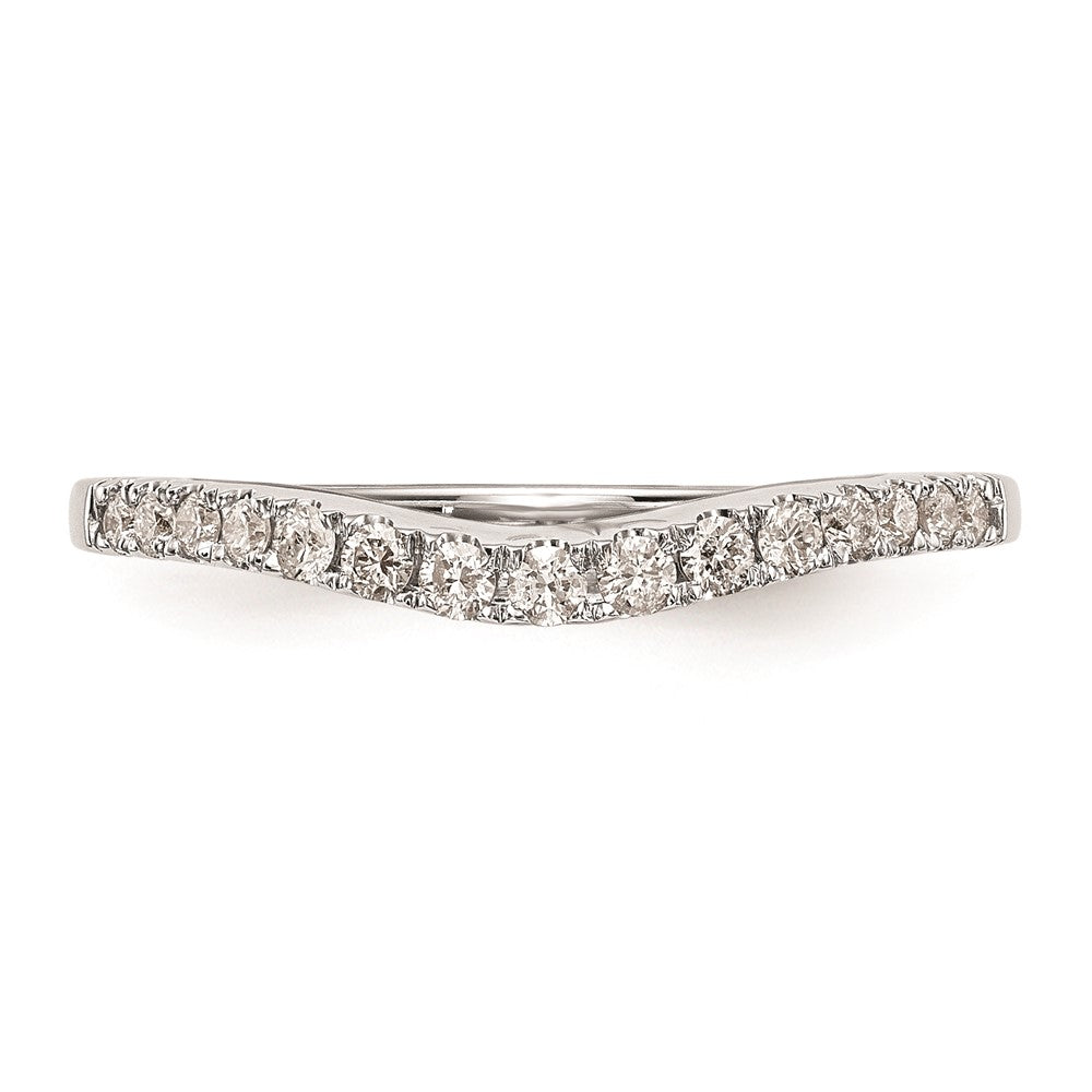 14K White Gold Real Diamond Wedding Band