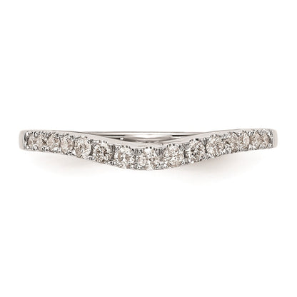 14K White Gold Real Diamond Wedding Band