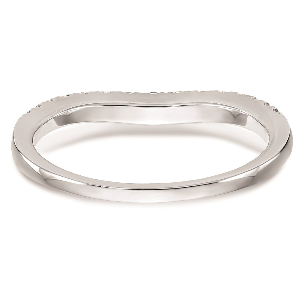 14K White Gold Real Diamond Wedding Band