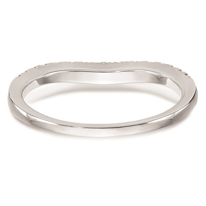 14K White Gold Real Diamond Wedding Band