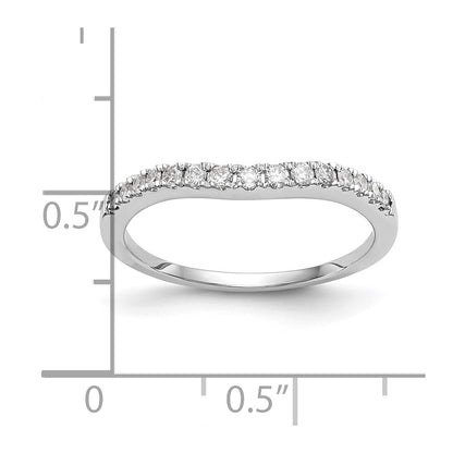 14K White Gold Real Diamond Wedding Band