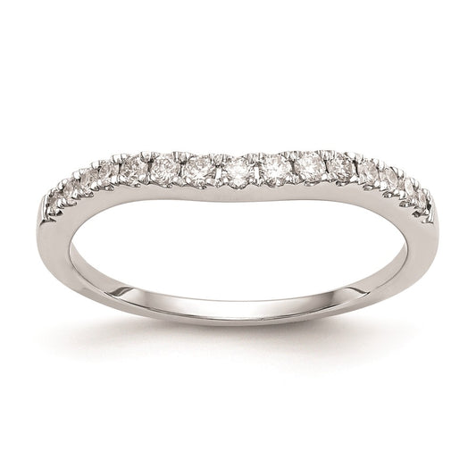 14K White Gold Real Diamond Wedding Band