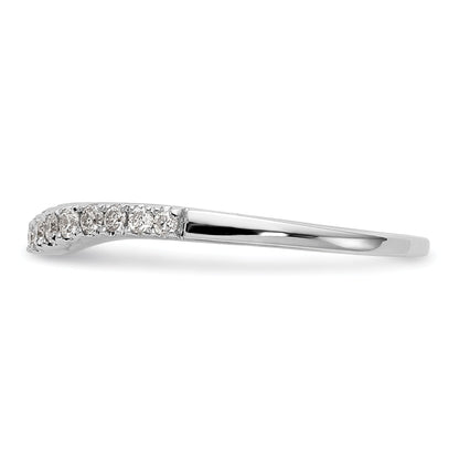0.25ct. CZ Solid Real 14K White Gold Wedding Wedding Band Ring