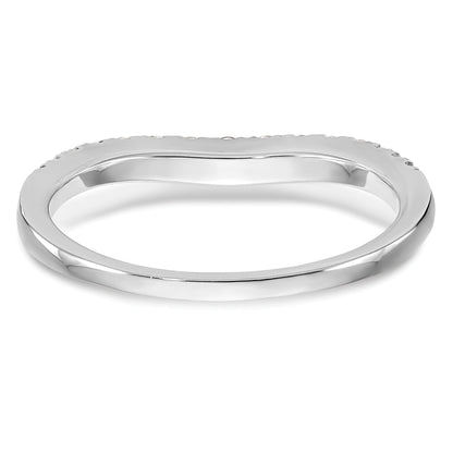 0.25ct. CZ Solid Real 14K White Gold Wedding Wedding Band Ring