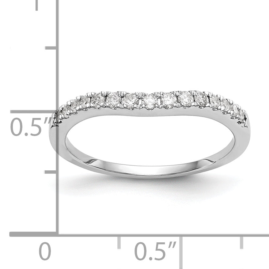 0.25ct. CZ Solid Real 14K White Gold Wedding Wedding Band Ring
