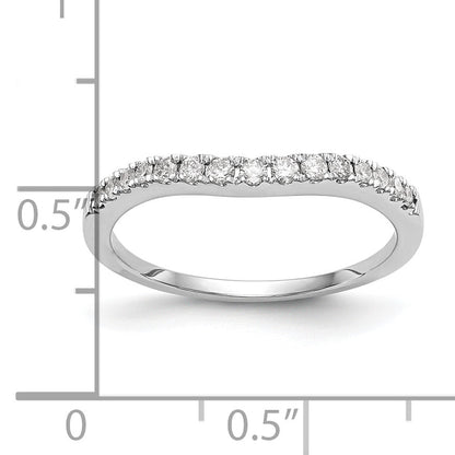 0.25ct. CZ Solid Real 14K White Gold Wedding Wedding Band Ring