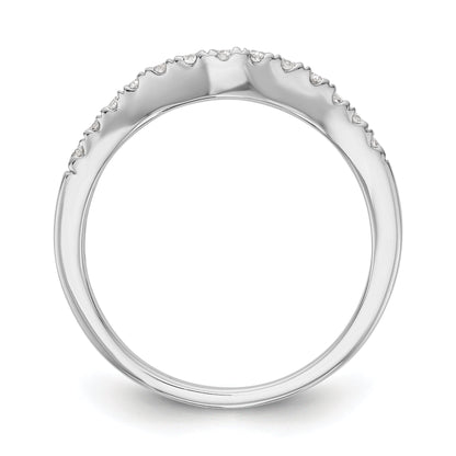0.33ct. CZ Solid Real 14K White Gold Wedding Wedding Band Ring