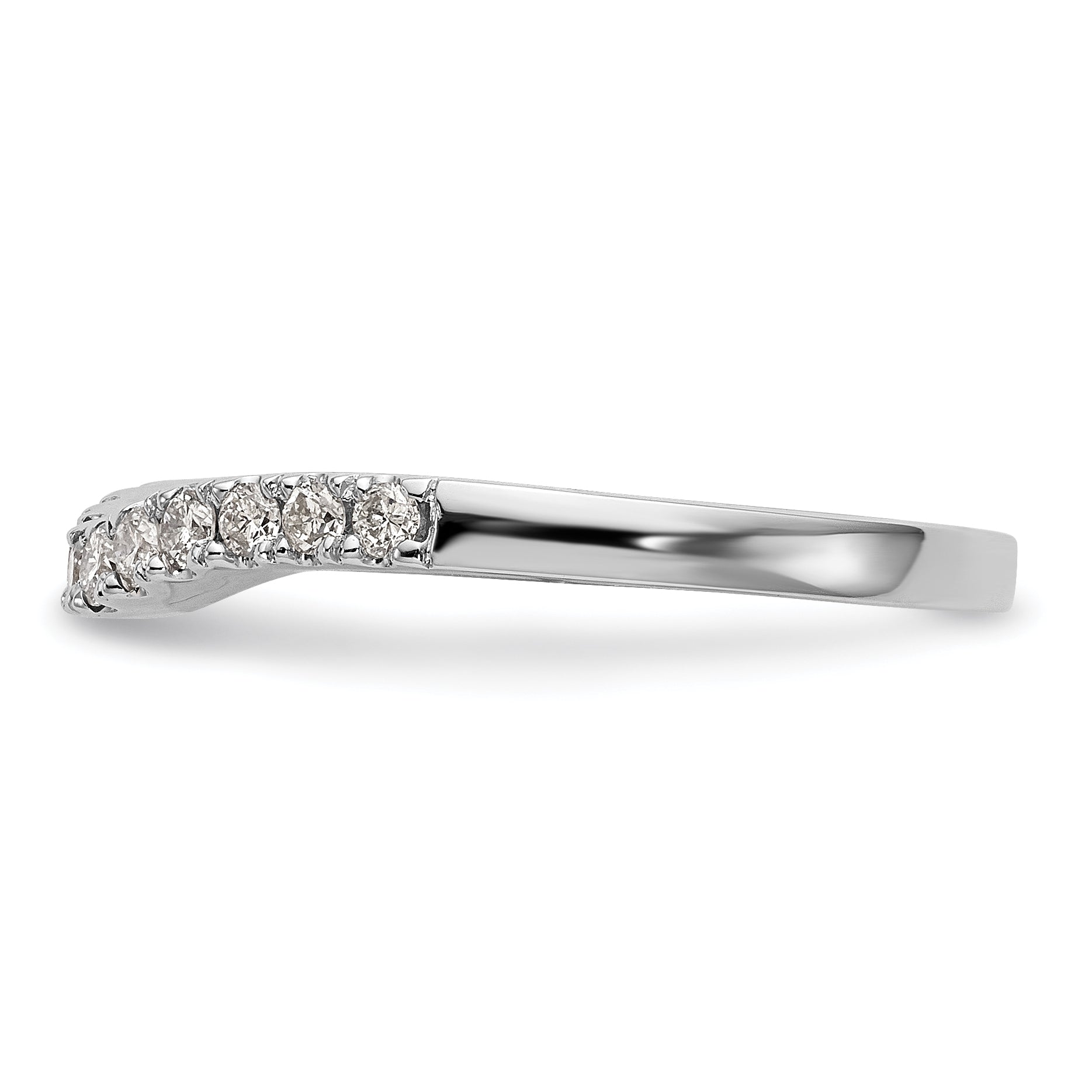 0.33ct. CZ Solid Real 14K White Gold Wedding Wedding Band Ring