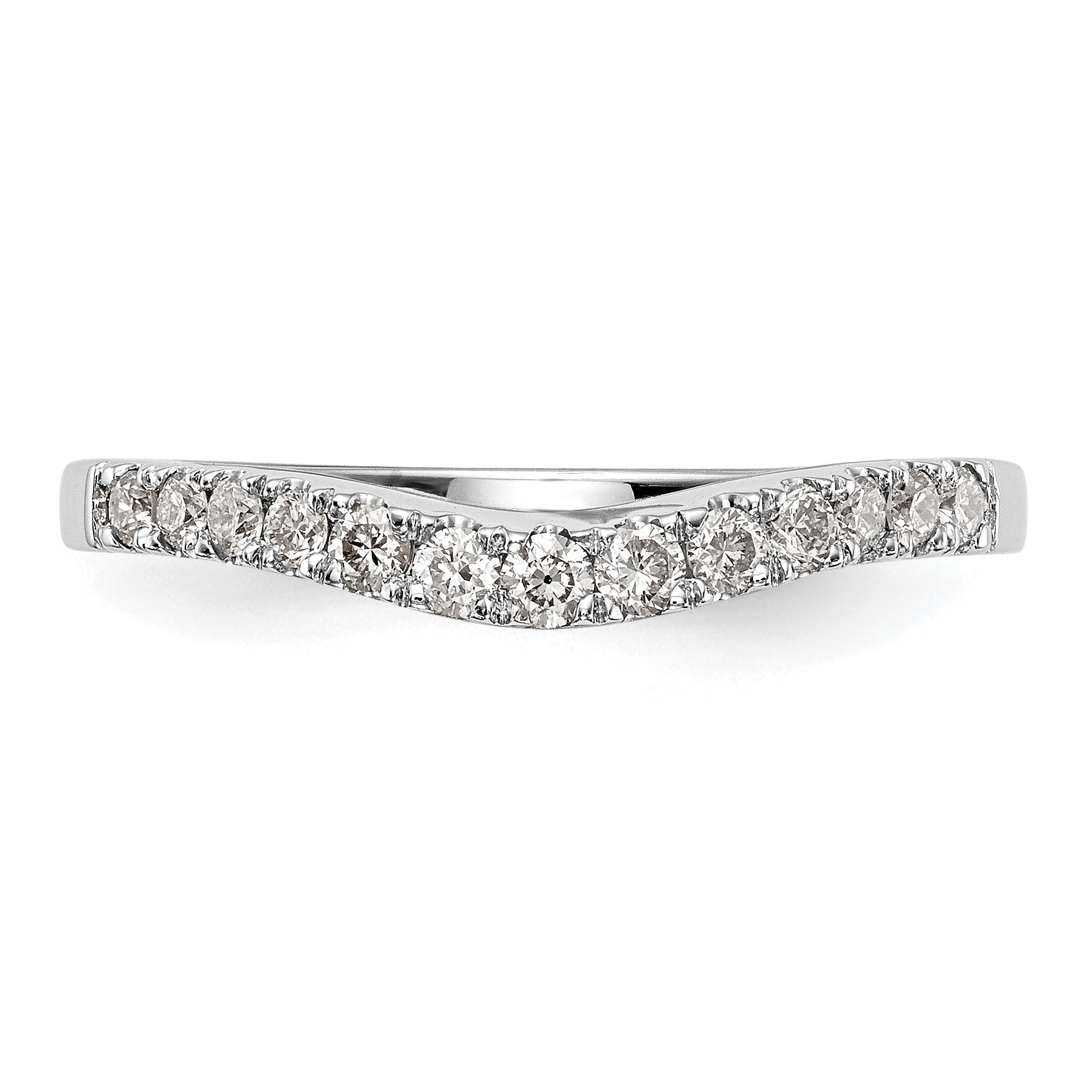 0.33ct. CZ Solid Real 14K White Gold Wedding Wedding Band Ring