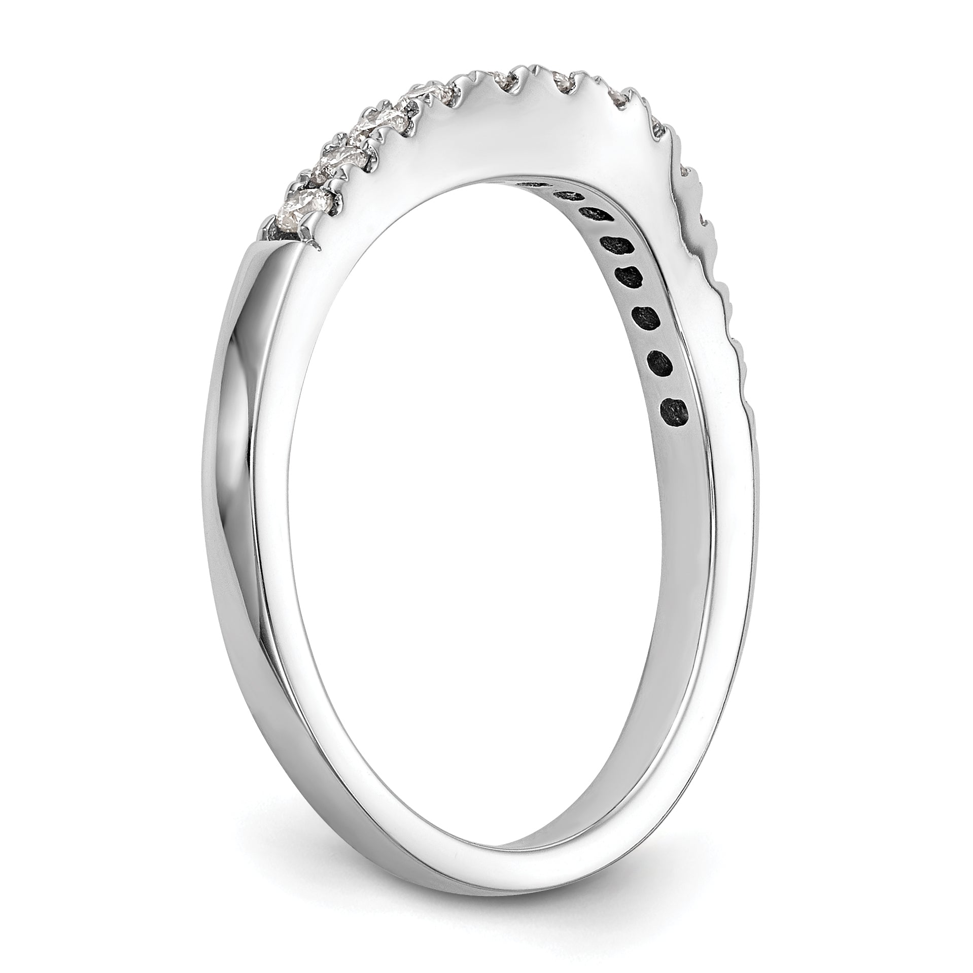0.33ct. CZ Solid Real 14K White Gold Wedding Wedding Band Ring