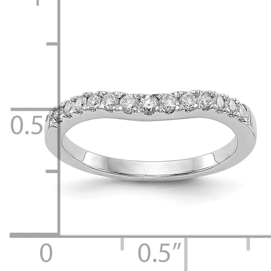 0.33ct. CZ Solid Real 14K White Gold Wedding Wedding Band Ring