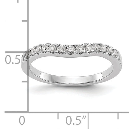 0.33ct. CZ Solid Real 14K White Gold Wedding Wedding Band Ring