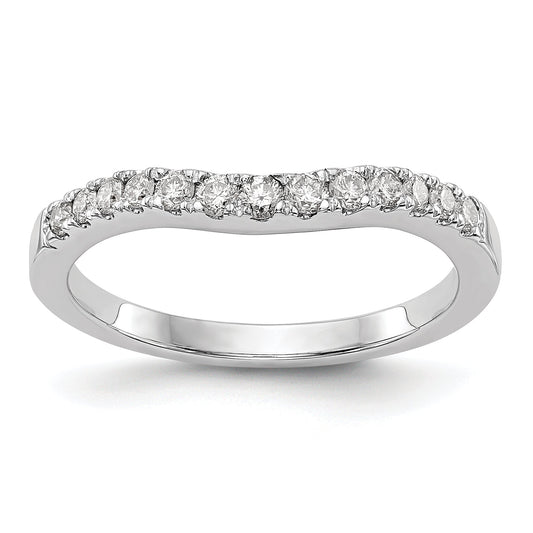 0.33ct. CZ Solid Real 14K White Gold Wedding Wedding Band Ring