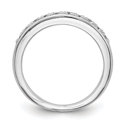 0.18ct. CZ Solid Real 14K White Gold Wedding Wedding Band Ring