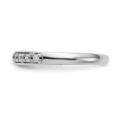 0.18ct. CZ Solid Real 14K White Gold Wedding Wedding Band Ring