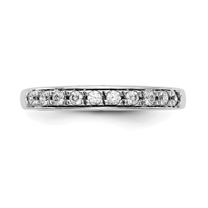 0.18ct. CZ Solid Real 14K White Gold Wedding Wedding Band Ring