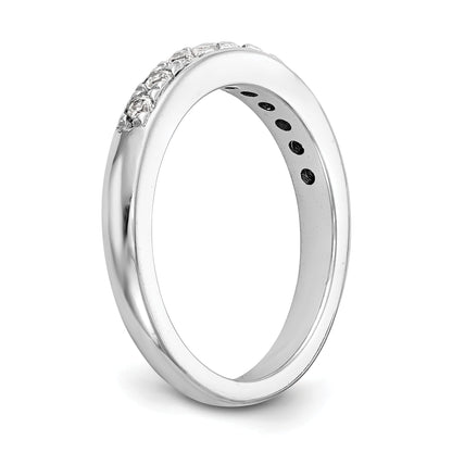0.18ct. CZ Solid Real 14K White Gold Wedding Wedding Band Ring