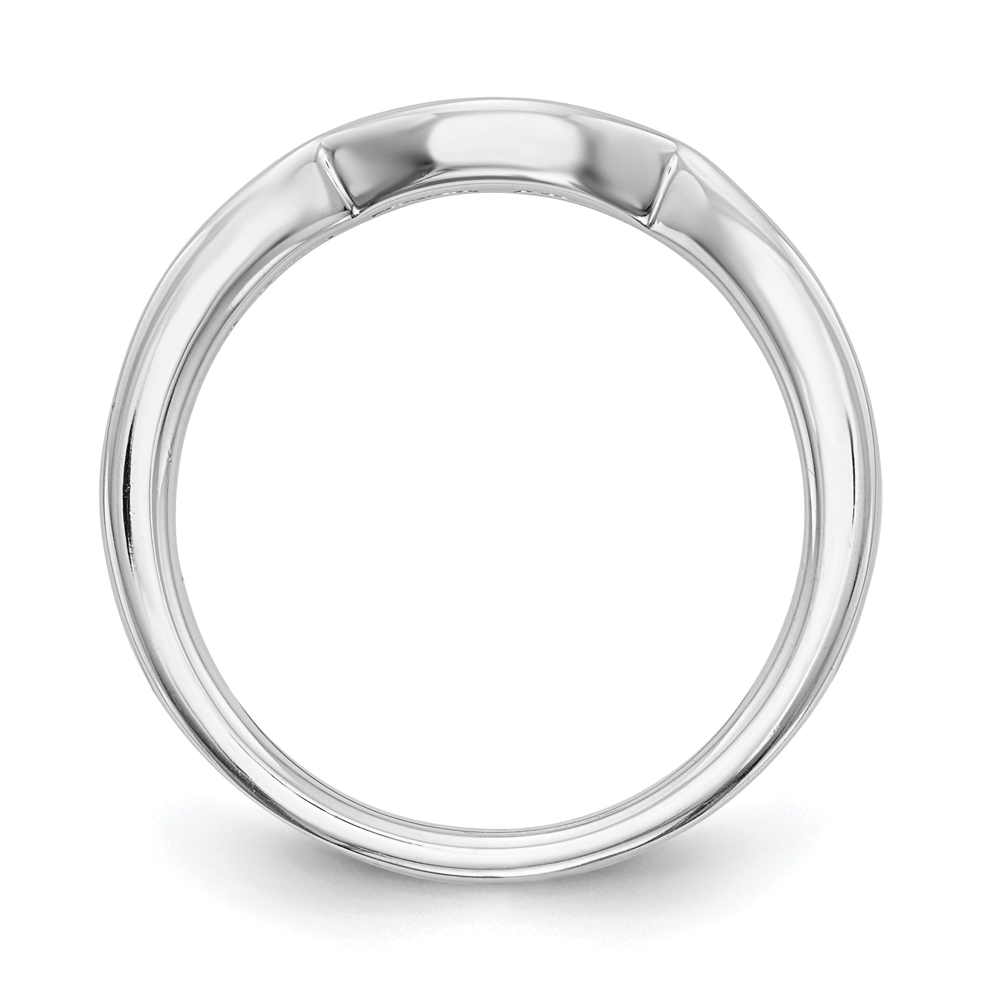 0.22ct. CZ Solid Real 14K White Gold Wedding Wedding Band Ring