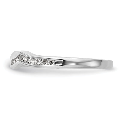 0.22ct. CZ Solid Real 14K White Gold Wedding Wedding Band Ring